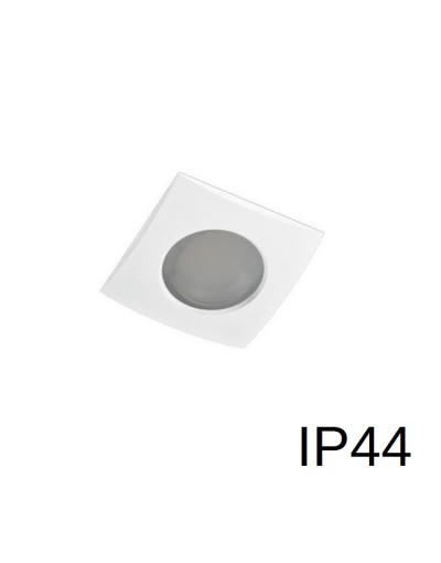 Oprawa do wbudowania podtynkowa IP44 białe, kwadratowa - oczko wpuszczane do łazienki kwadratowe XOH35W - 1 x GU10