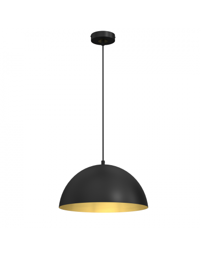czarno złota lampa wisząca do kuchni lub pokoju Milagro MLP7896 BETA BLACK/GOLD 1xE27 35cm