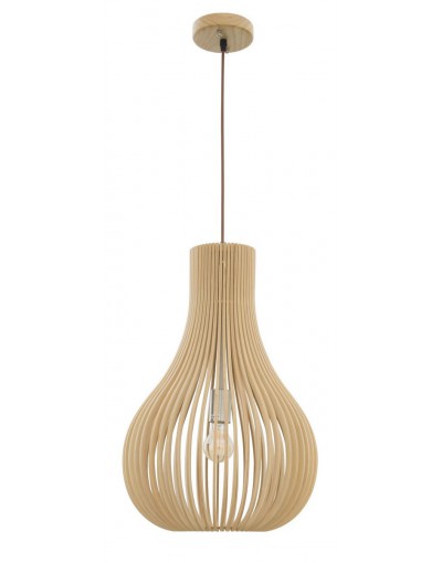 Piękna lampa Luces Exclusivas MADRYN LE42093 - kolor lampy - drewno naturalne, materiał - drewno