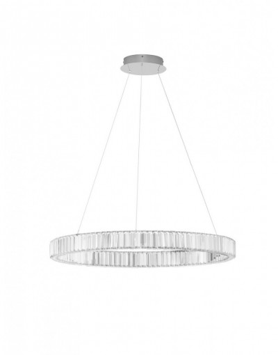 srebrna elegancka lampa wisząca - nowoczesna ledowa Luces Exclusivas BAUTA LE42916
