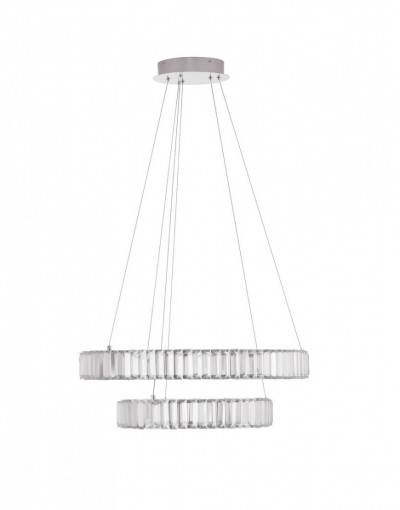 srebrna designerska lampa wisząca - nowoczesna ledowa Luces Exclusivas BAUTA LE42917