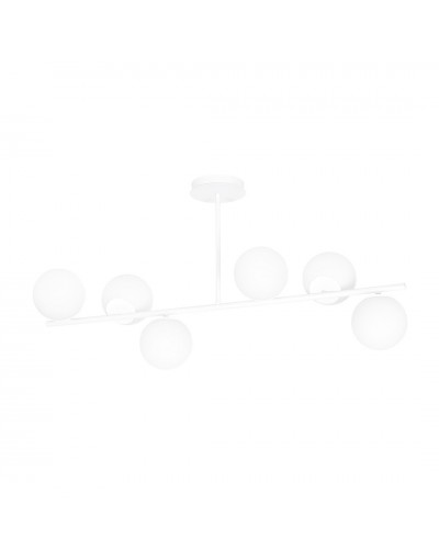 Emibig BIOR 6 WHITE 1021/6 lampa sufitowa plafon biała szklane klosze DESIGN