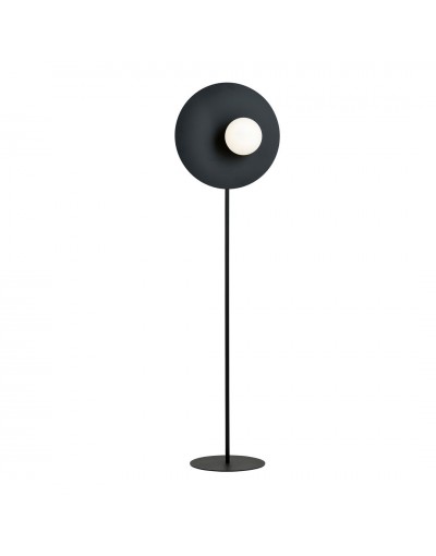 Emibig OSLO LP BLACK/OPAL 1187/LP nowoczesna lampa podłogowa szklany klosz