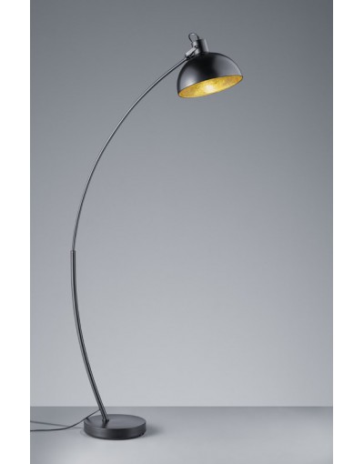 Lampa łukowa - RL RECIFE R46041032 - czarno-złota lampa podłogowa