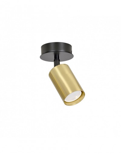 Emibig ZEN 1 BLACK 622/1- spot sufitowy reflektor halogen LED regulowany czarno-złoty