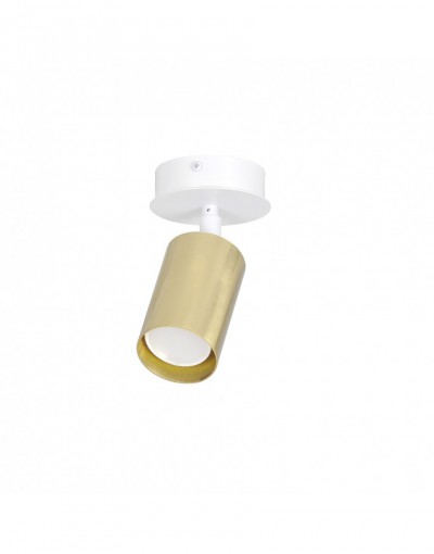 Emibig ZEN 1 WHITE 623/1- spot sufitowy reflektor halogen LED regulowany biało-złoty